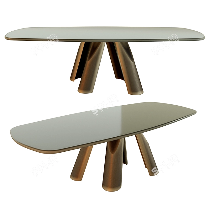 Regal Italian Dining: Prince Table 3D model image 4