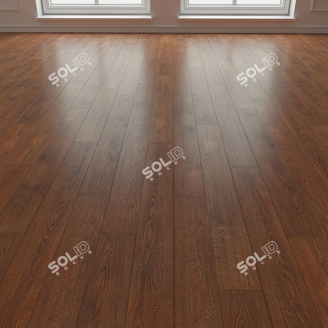 Title: Oak Louvre Art Flooring 3D model image 3