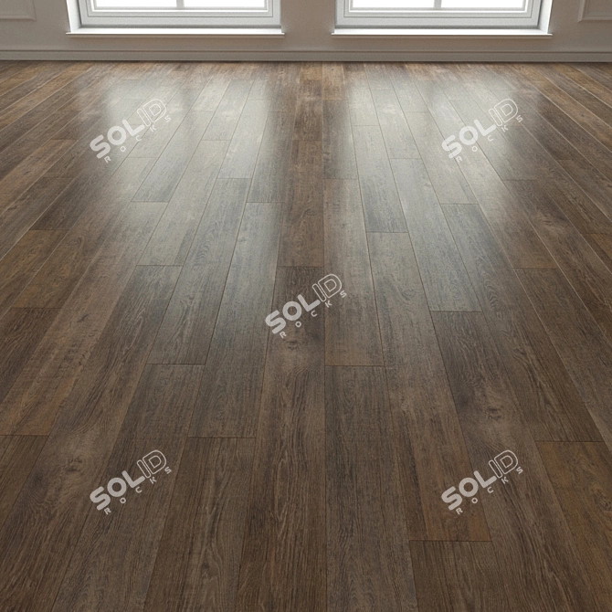 Oak Robin Brown Laminate Parquet 3D model image 3