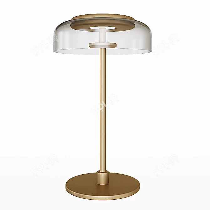 Sleek Glass LED Table Lamp 3D model image 3