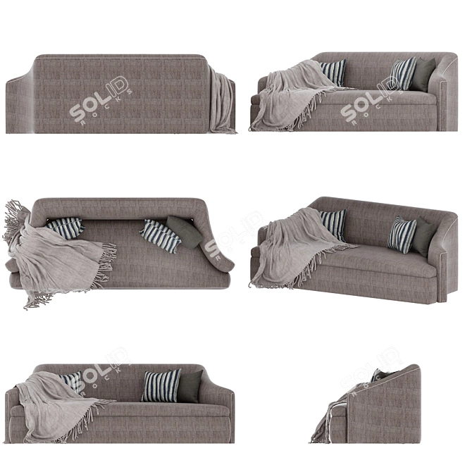 Luxurious Baker Skylar Sofa 3D model image 3