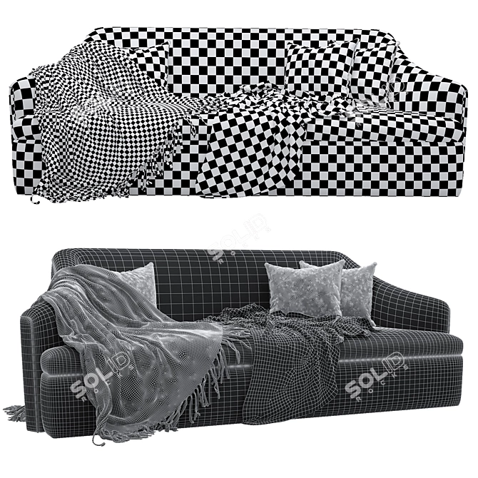 Luxurious Baker Skylar Sofa 3D model image 4