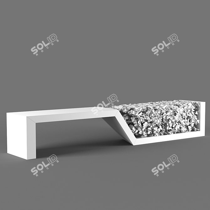 Sleek Modern Bench with 186k Poly Count 3D model image 3