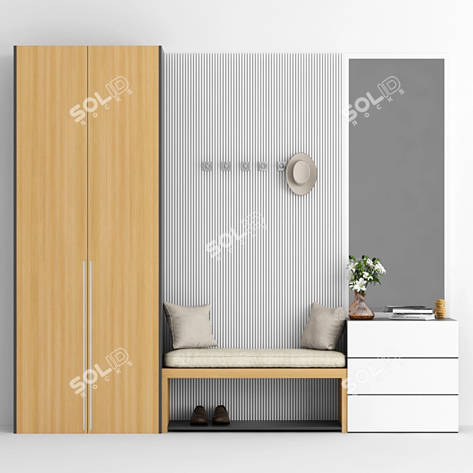 Contemporary Hall Furniture Set 3D model image 1