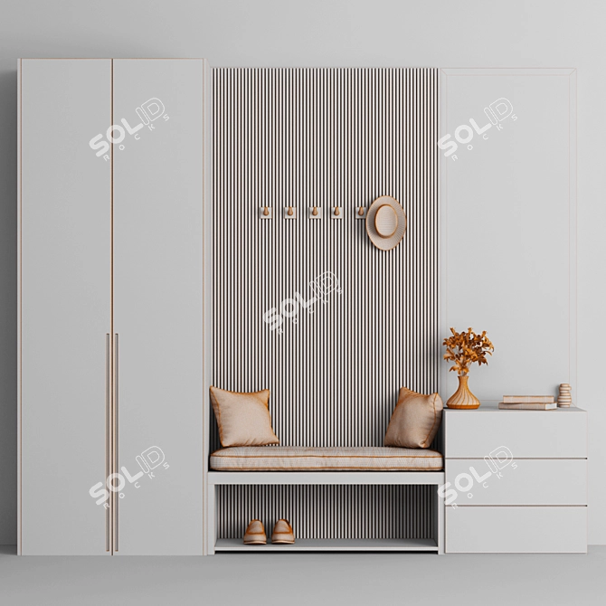 Contemporary Hall Furniture Set 3D model image 3