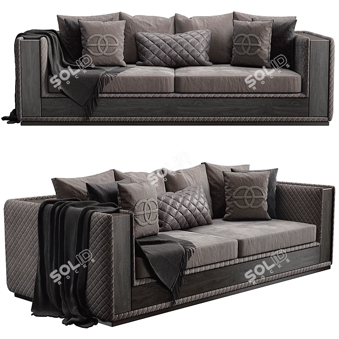 Elve Luxury Noir Sofa 3D model image 1