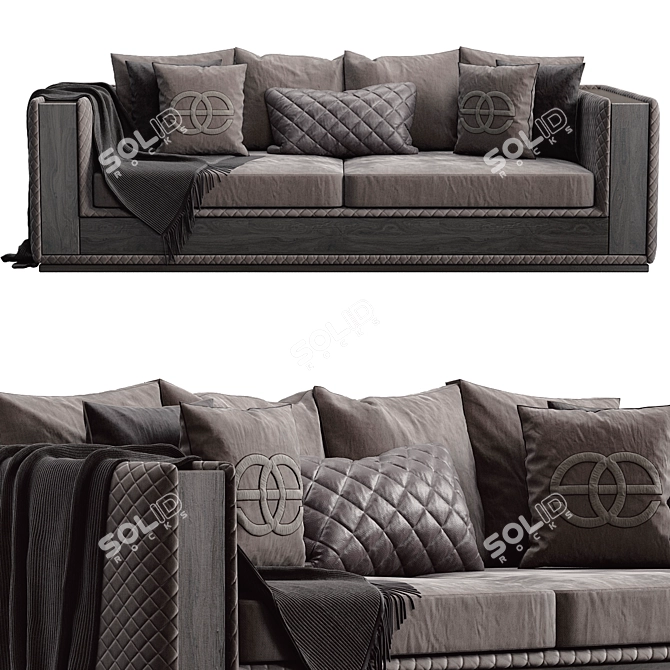 Elve Luxury Noir Sofa 3D model image 2