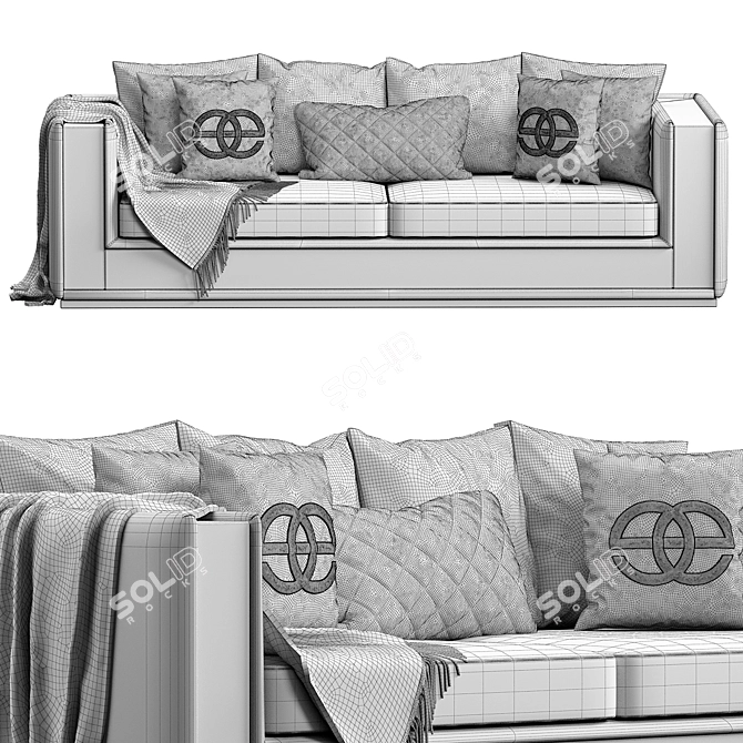 Elve Luxury Noir Sofa 3D model image 3