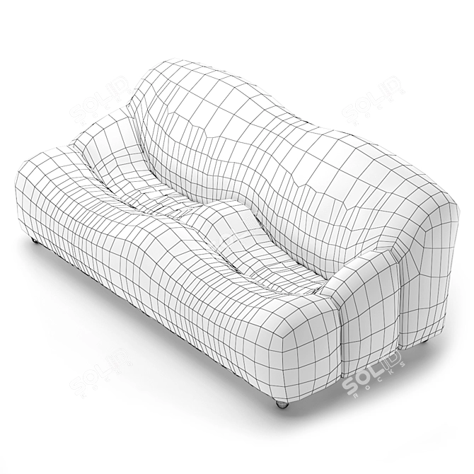 Pierre Paulin ABCD Sofa: French Mid-Century Modern Design 3D model image 5