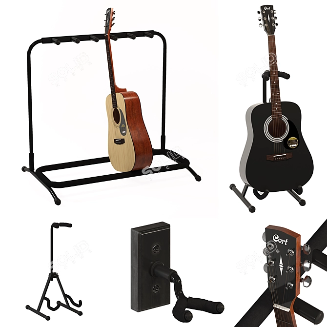 Premium Quality Acoustic Guitar: Cort AD810 OP 3D model image 2
