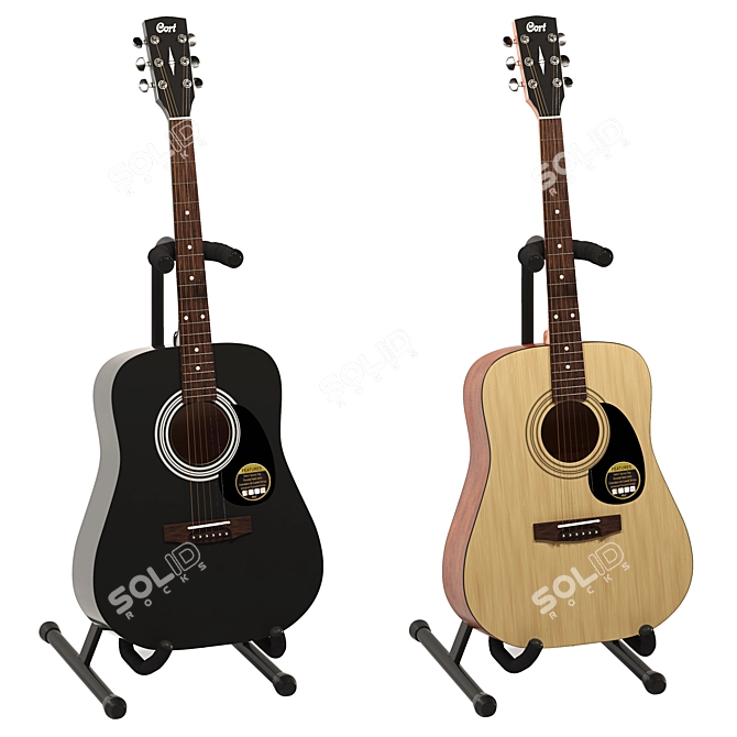 Premium Quality Acoustic Guitar: Cort AD810 OP 3D model image 3