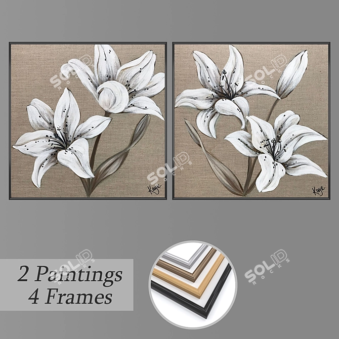 Modern Wall Art Set: No. 2566 3D model image 1