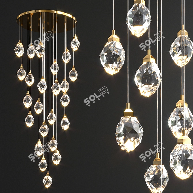 Elegant Crystal Chandelier: Cristel 24 3D model image 1