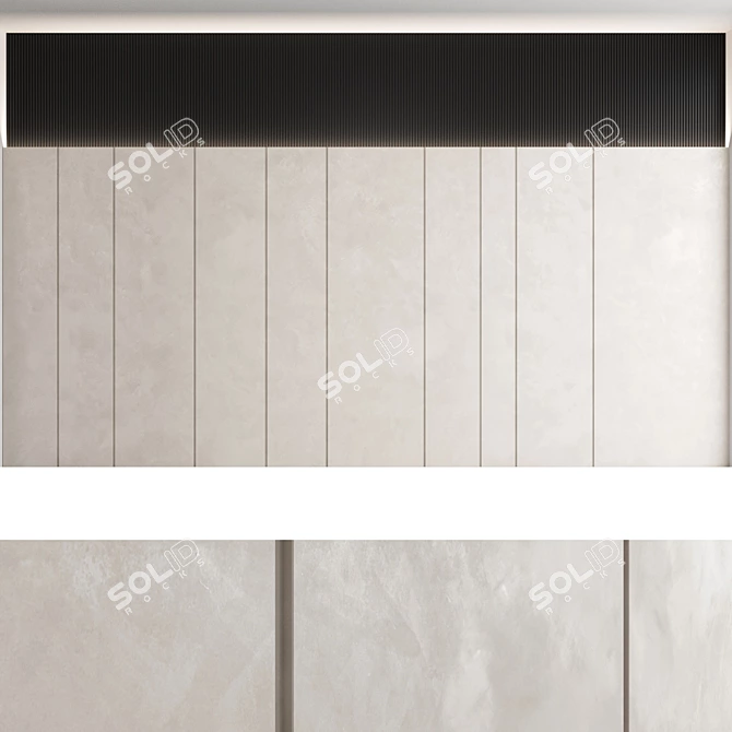 Title: Designer Concrete Wall Panels Kit 3D model image 5