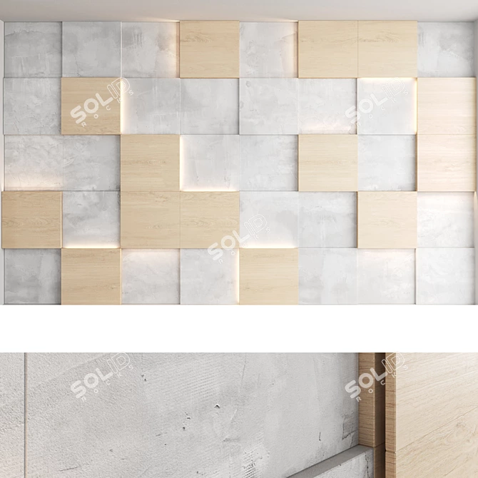  Decorative Panel Set 54 - Versatile 3D Wall Art 3D model image 3