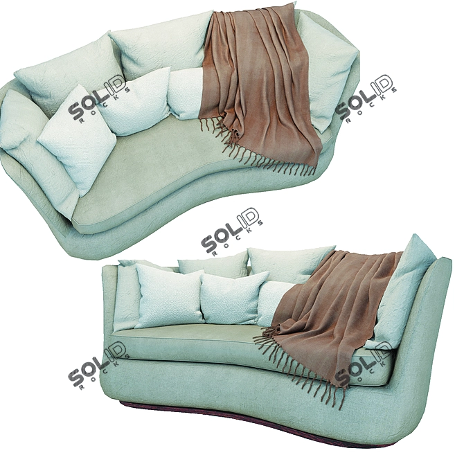 Apollo Modern Luxury Sofa 3D model image 2