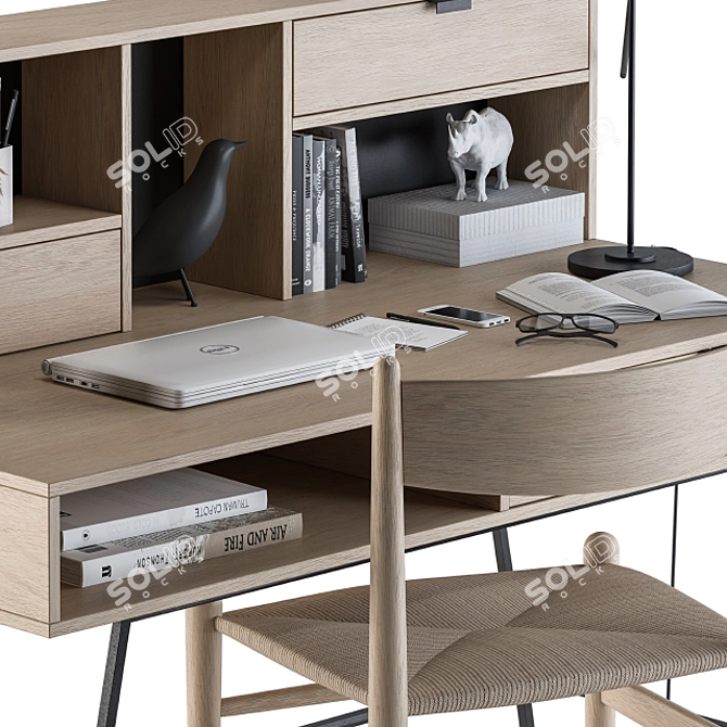 Sleek and Modern Home Office Furniture 3D model image 4