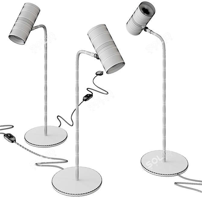 Elegant Torris 2 SP 3F Table Lamp 3D model image 2