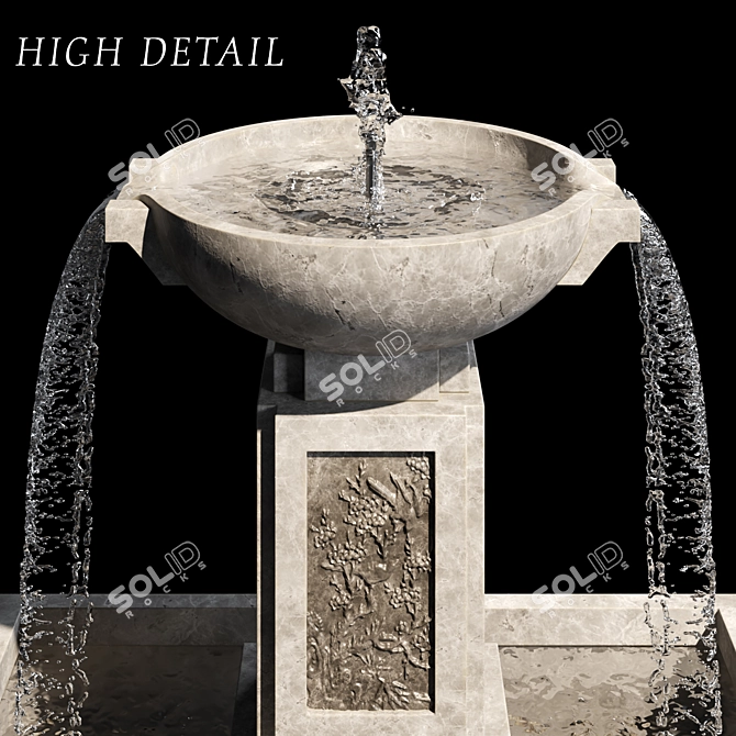 Elegant 18 CM Fountain 3D model image 2