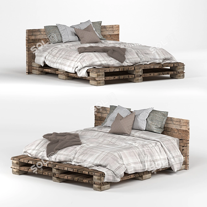 3D Bed Model Files Bundle 3D model image 1