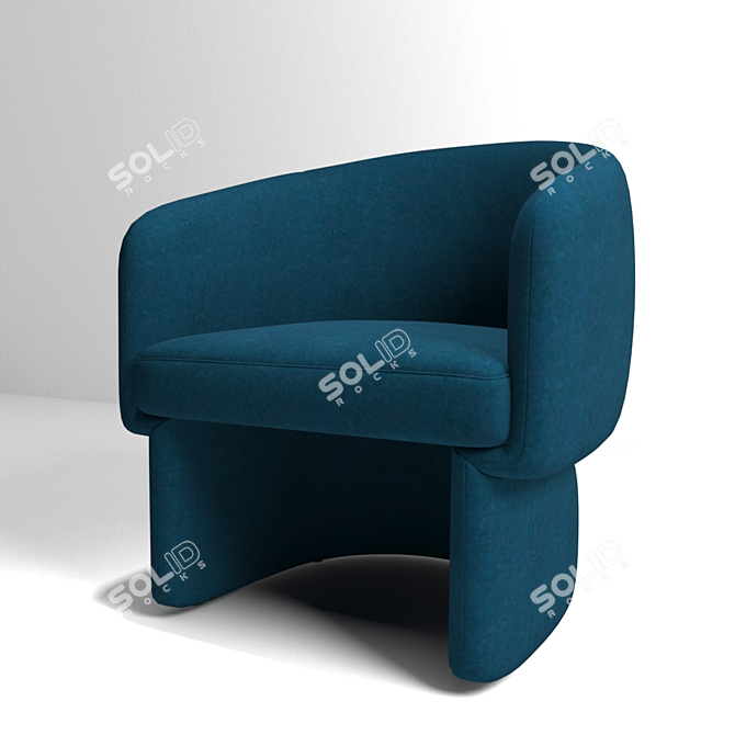 Kardiel Ovie 27" Retro Chair 3D model image 1