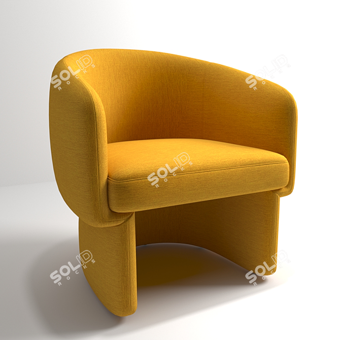 Kardiel Ovie 27" Retro Chair 3D model image 2