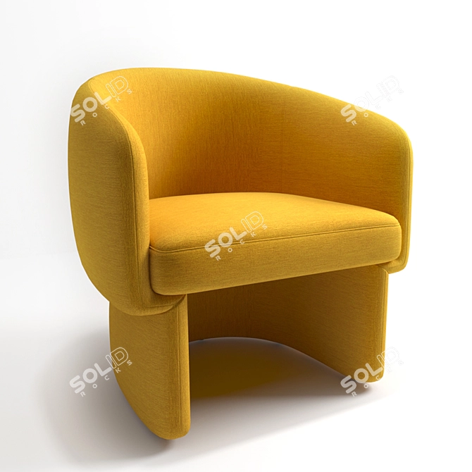 Kardiel Ovie 27" Retro Chair 3D model image 3