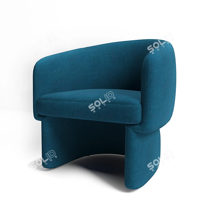 Kardiel Ovie 27" Retro Chair 3D model image 4