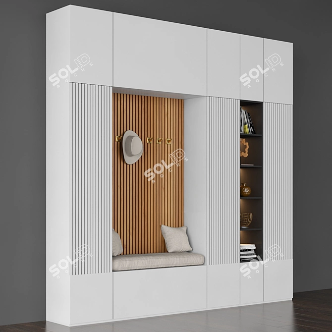 Elegant Hall Furniture Set 3D model image 2