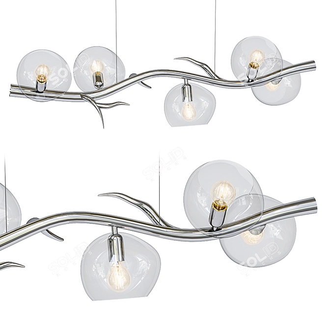 Modern Elegance: Ersa Linear Chandelier 3D model image 1