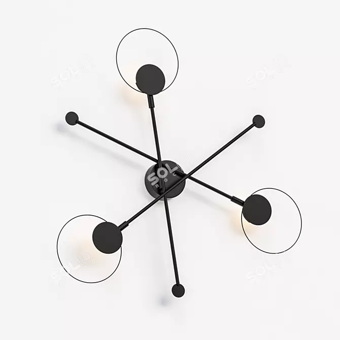 Industrial Metal Wall Sconce 3D model image 1