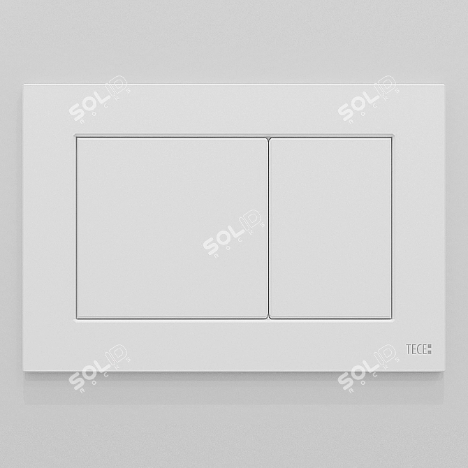 Tece Now Flush Plate - White 3D model image 1