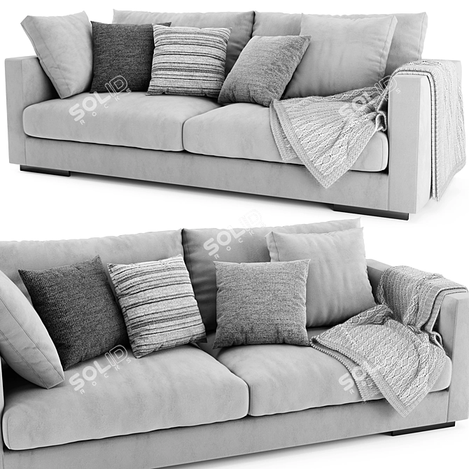 Modern Flexform Magnum Sofa: Spacious, Stylish & Versatile 3D model image 2