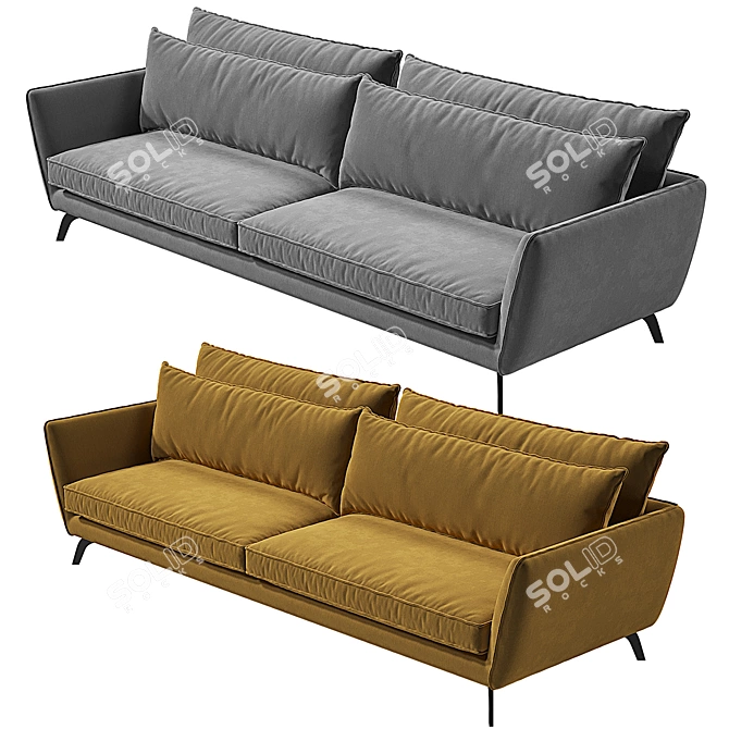 Leone Sofa: Stylish & Spacious 3D model image 2