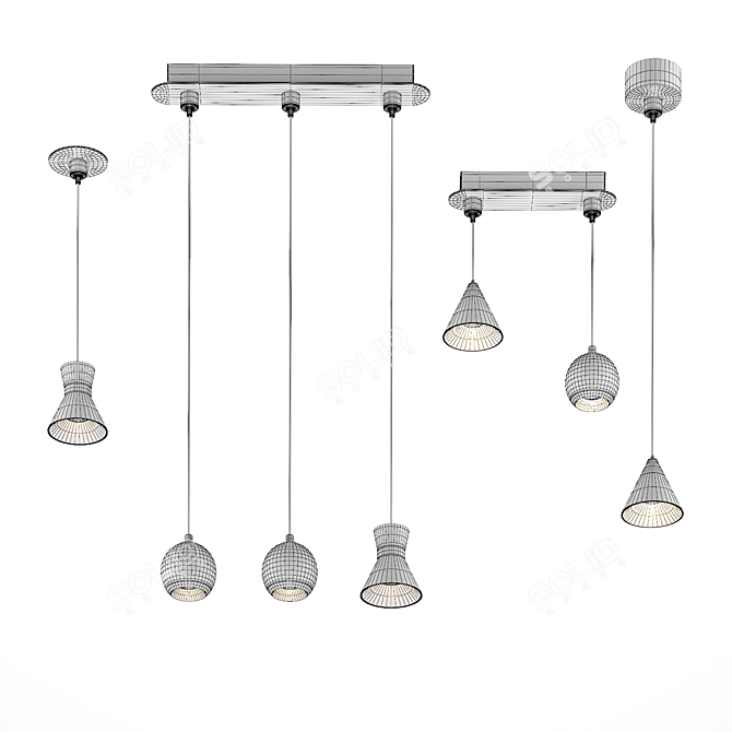 Modular LED Luminaire: NOVOTECH COMPO Alu 3D model image 2