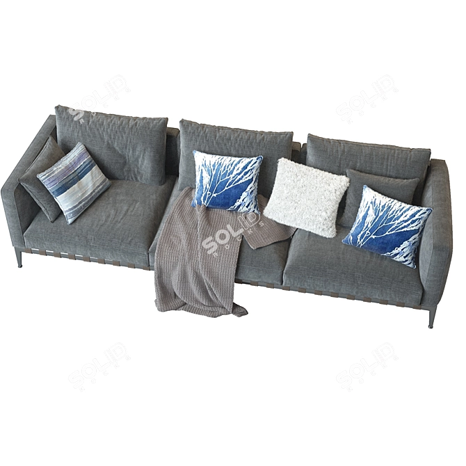 Luxury Comfort: Flexform Atlante Sofa 3D model image 4