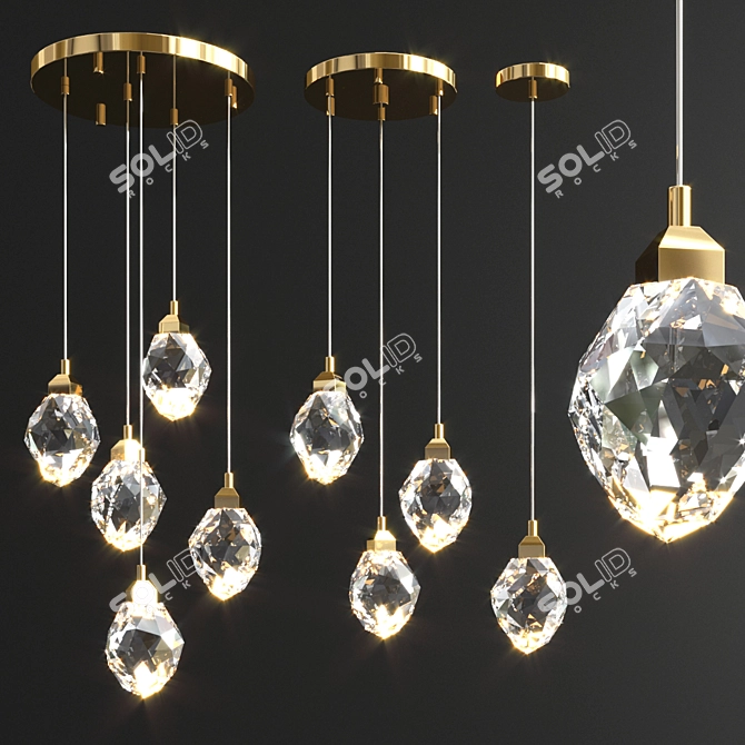 Elegant Modern Cristel Pendant 3D model image 1