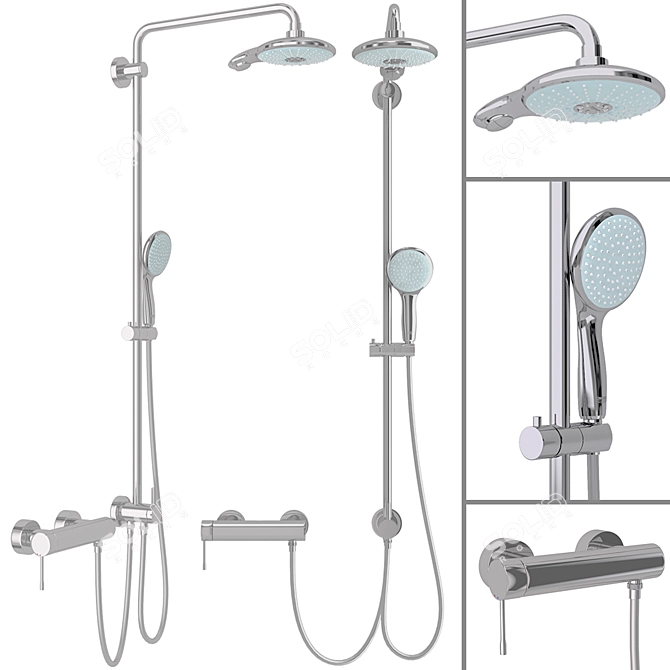 Grohe Euphoria Power&Soul 190: Ultimate Shower Experience 3D model image 1