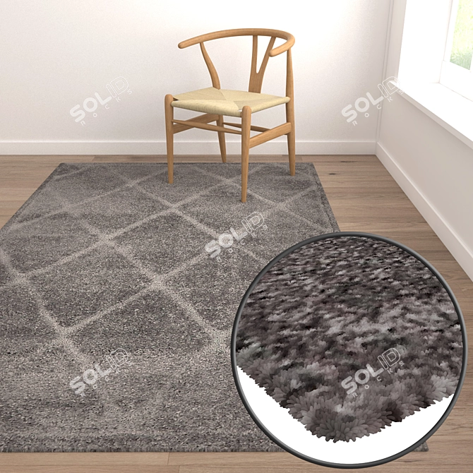 Luxury Carpets Set: High-Quality Textures 3D model image 5