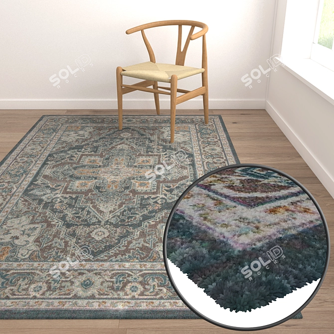 Luxury Carpet Set: High-Quality Textures 3D model image 5