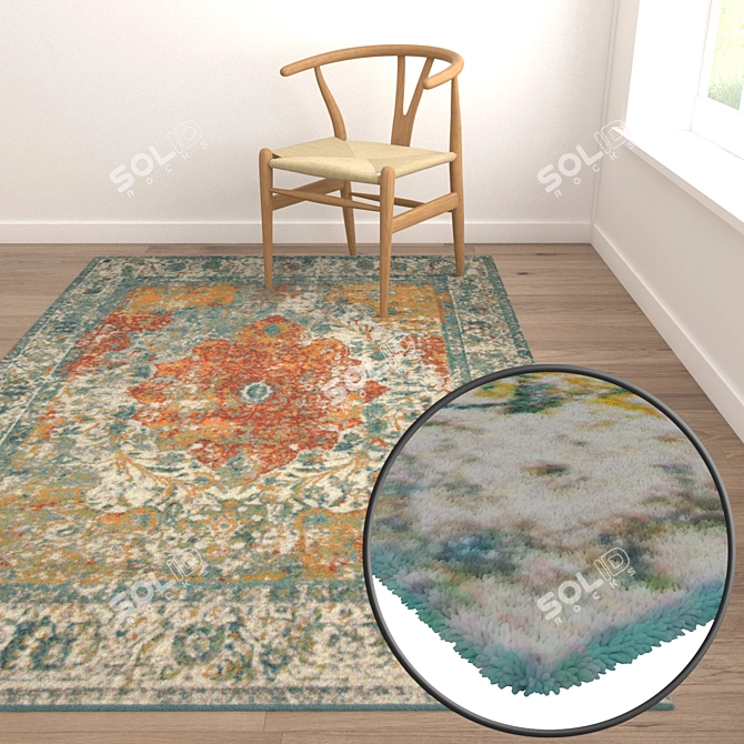 Luxury Carpet Set - High-Quality Textures 3D model image 5