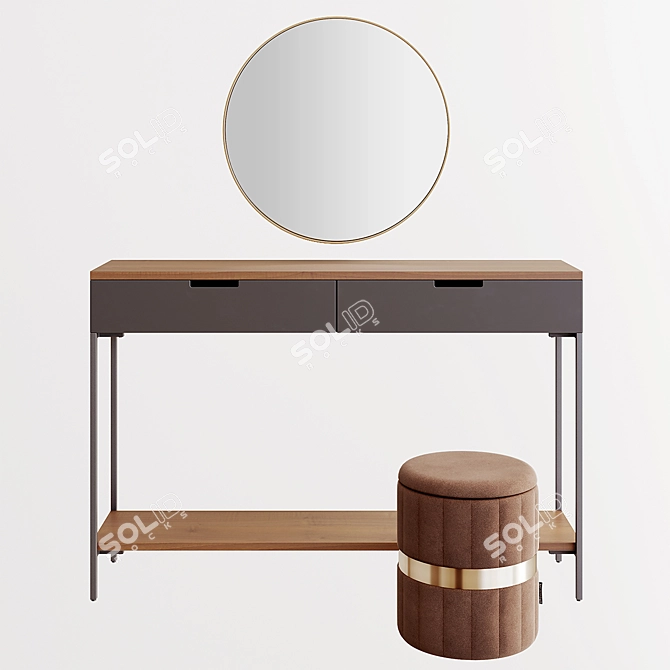 Garda Decor Dressing Table Set 3D model image 1