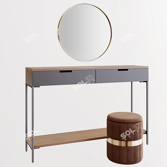 Garda Decor Dressing Table Set 3D model image 2