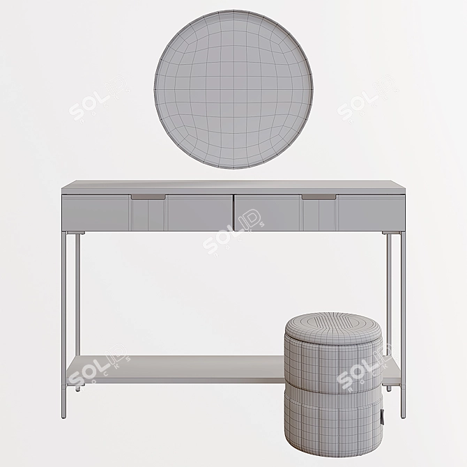 Garda Decor Dressing Table Set 3D model image 5