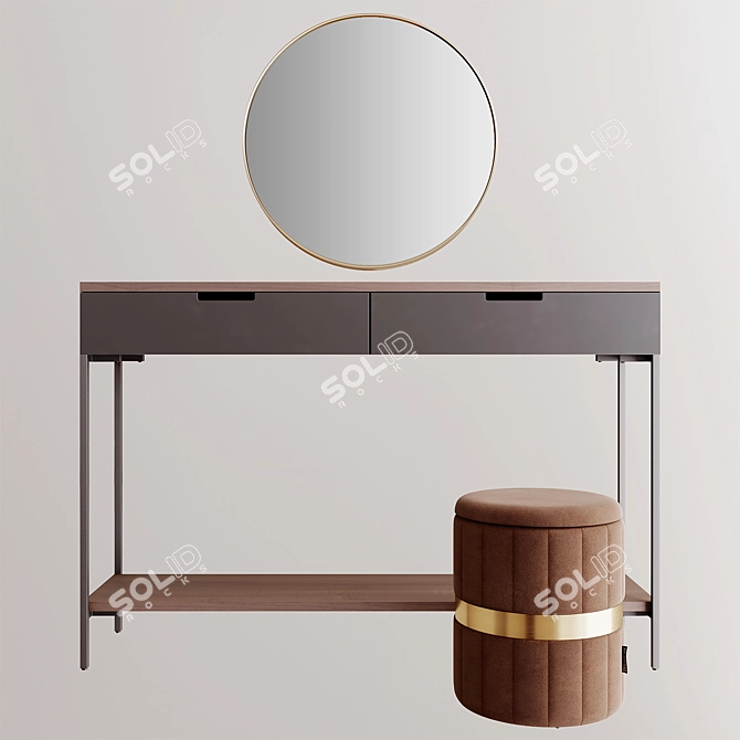 Garda Decor Dressing Table Set 3D model image 11