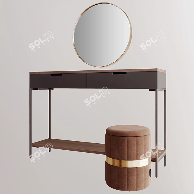 Garda Decor Dressing Table Set 3D model image 12