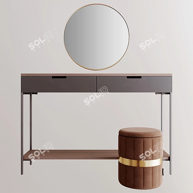 Garda Decor Dressing Table Set 3D model image 14