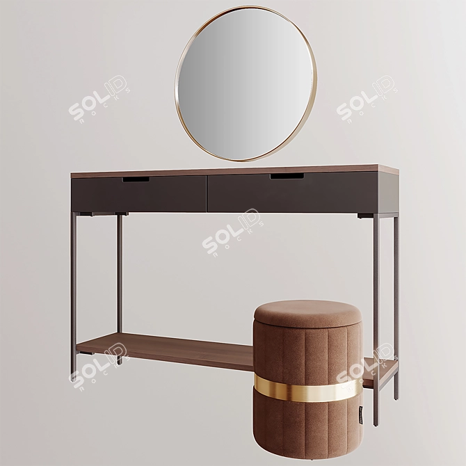 Garda Decor Dressing Table Set 3D model image 16