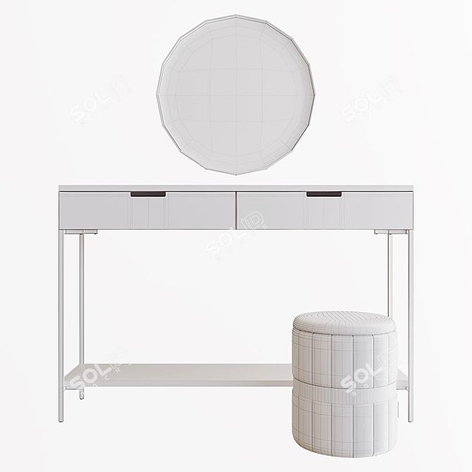 Garda Decor Dressing Table Set 3D model image 17