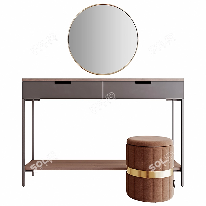 Garda Decor Dressing Table Set 3D model image 18